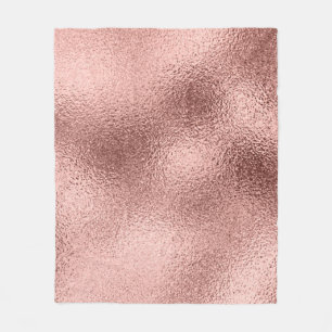 Rose Gold Metallic: Vintage Shine. Fleece Blanket