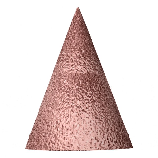 Rose Gold Metallic: Vintage Shine. Party Hat (Front)