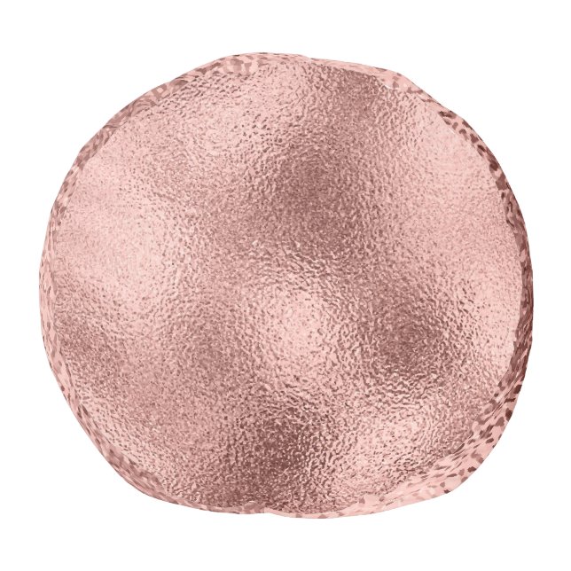 Rose Gold Metallic: Vintage Shine. Pouf (Bottom)