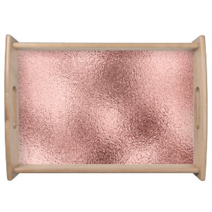 Rose Gold Metallic: Vintage Shine. Serving Tray
