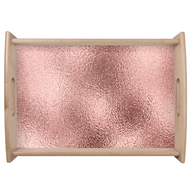 Rose Gold Metallic: Vintage Shine. Serving Tray (Front)