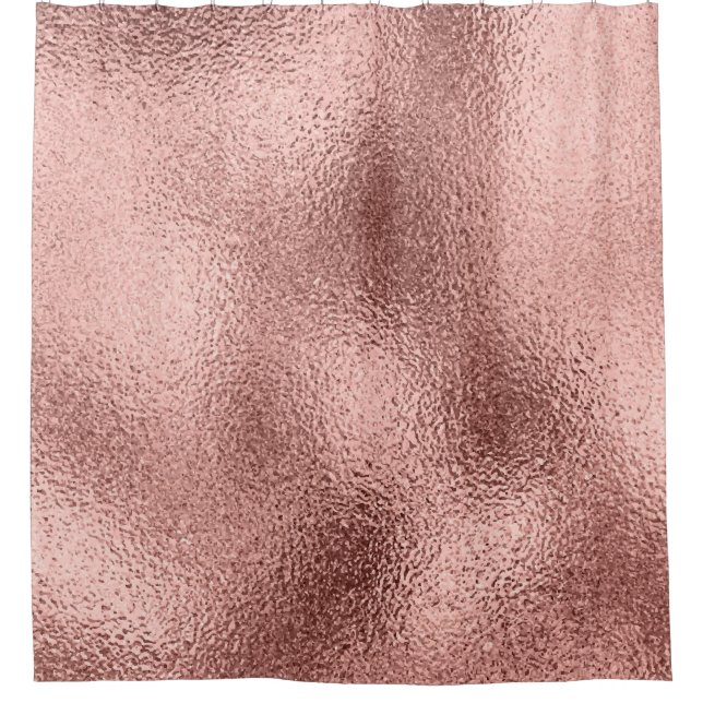 Rose Gold Metallic: Vintage Shine. Shower Curtain (Front)