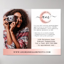 Viva Modern Magenta Fashion Custom Photo Marketing Postcard