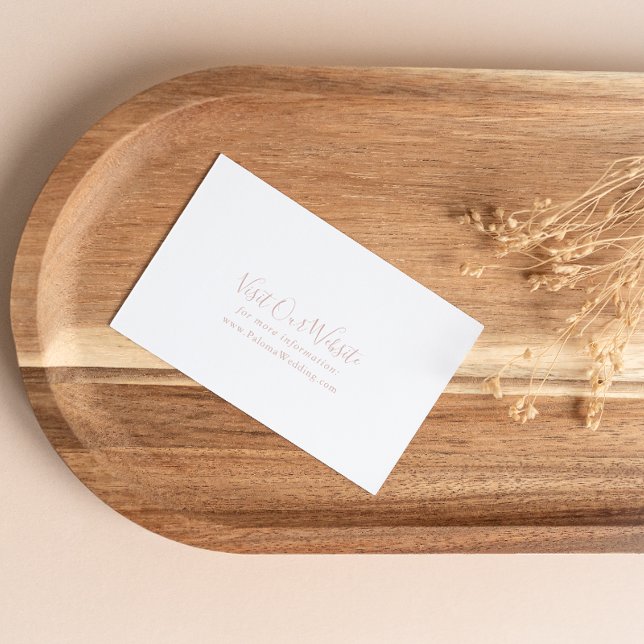 Rose Gold Minimalist Wedding Website Enclosure Card (Creator Uploaded)