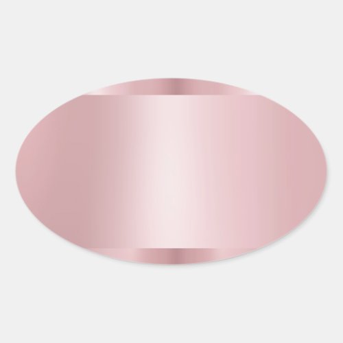 Rose Gold Modern Blank Template Elegant Trendy Oval Sticker