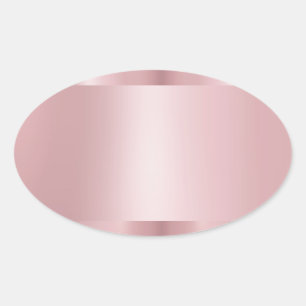 Rose Gold Modern Blank Template Elegant Trendy Oval Sticker