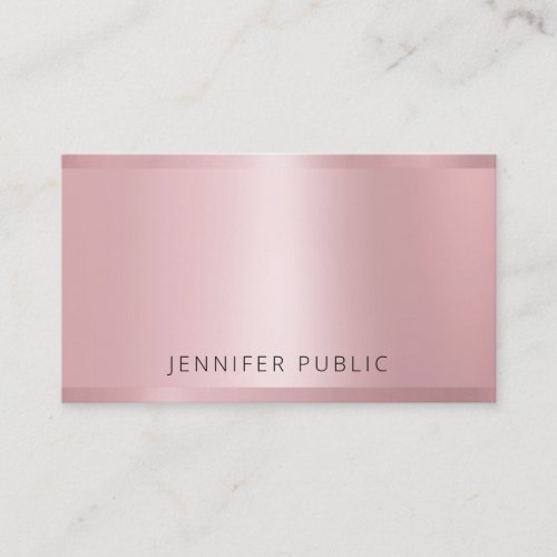 Rose Gold Modern Elegant Professional Template Business Card