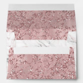 Trendy Faux Glitter Rose Gold Elegant 5x7 Envelope, Zazzle in 2023