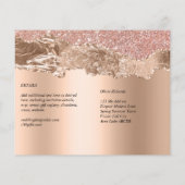 Rose Gold Modern Glamor Wedding Invite (Back)