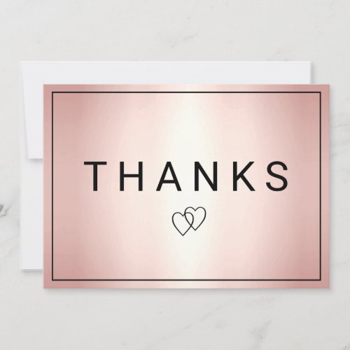 Rose Gold Modern Hair Stylist Salon Chic Thank you Holiday Card