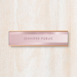 Rose Gold Modern Minimalist Elegant Template Door Sign Rose Gold Modern Minimalist Elegant Template Door Sign