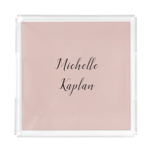 Rose Gold Modern Professional Exclusive Name Acrylic Tray