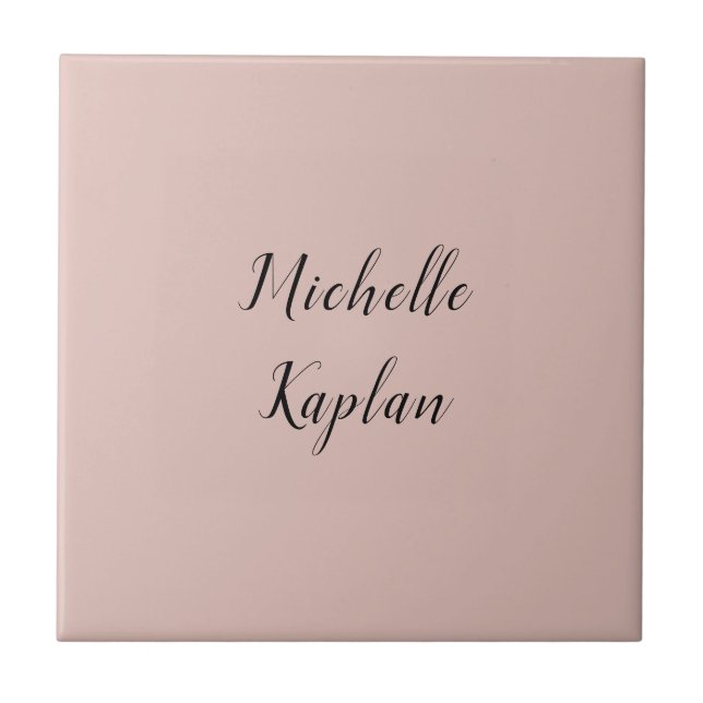 Rose Gold Modern Professional Exclusive Name Ceramic Tile (Front)
