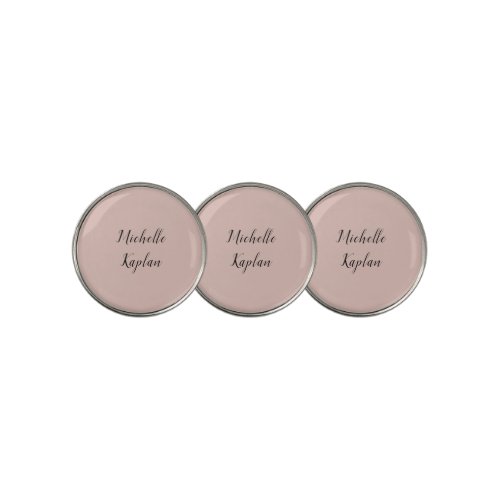 Rose Gold Modern Professional Exclusive Name Golf Ball Marker