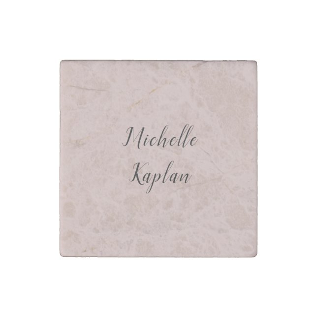 Rose Gold Modern Professional Exclusive Name Stone Magnet (Front)