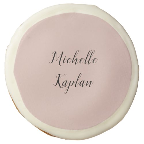 Rose Gold Modern Professional Exclusive Name Sugar Cookie