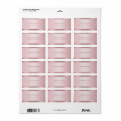 Rose Gold Modern Professional Template Address Label | Zazzle