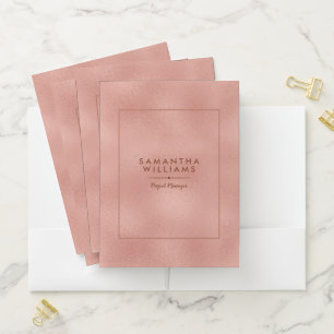 Rose-Gold Modern Shimmering Background Pocket Folder