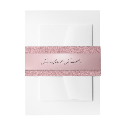 Rose Gold Modern Typography Script Name Popular Invitation Belly Band