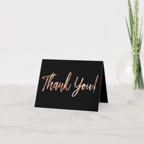 Rose Gold Modern Typography Thank You Photo