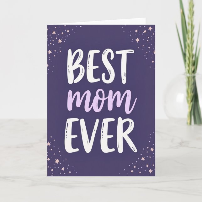 Rose Gold Mom Stars Card (Front)