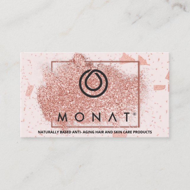 Rose Gold Monat Business Card (Front)