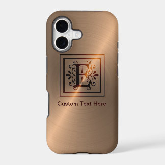 Rose Gold Monogram E iPhone 17 Case