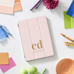 Rose gold monogram initials elegant<br><div class="desc">A feminine rose gold background,  golden text. Personalize and add your monogram initials,  name and a title.  Golden colored text.</div>