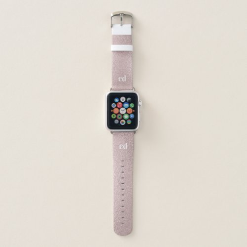 Rose gold monogram initials pink custom apple watch band