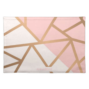 Rose Gold Mosaic Cloth Placemat