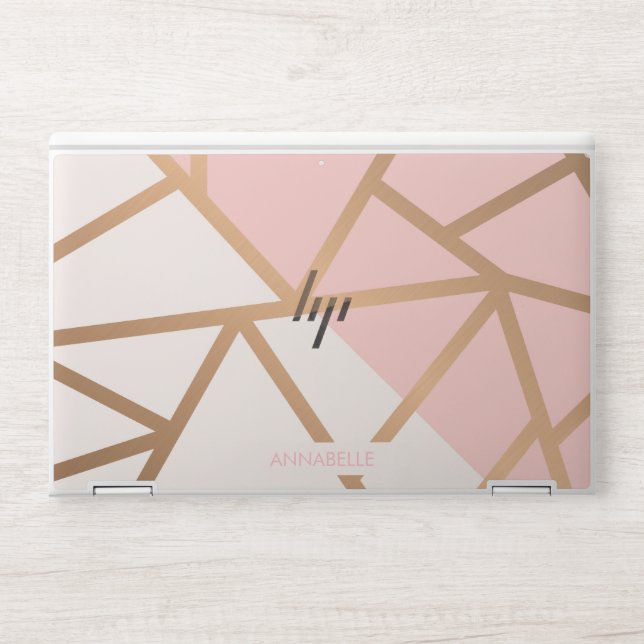 Rose Gold Mosaic HP Laptop Skin (Front)