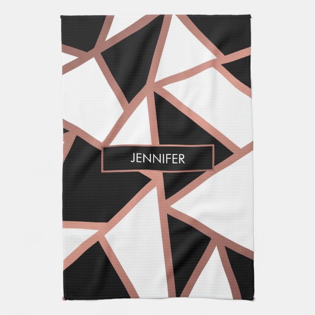 Rose Gold Mosaic Kitchen Towel (Vertical)