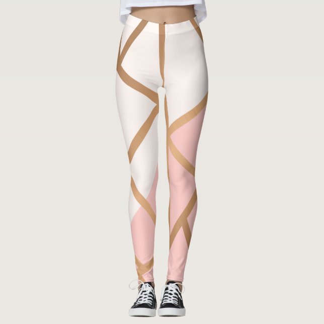 Rose Gold Mosaic Leggings (Front)