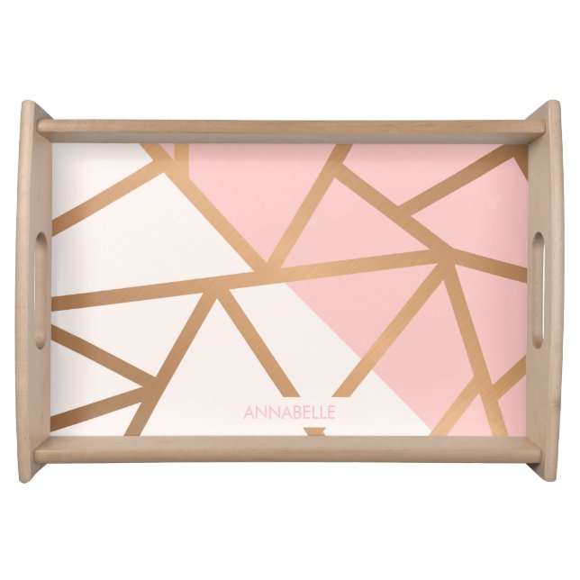 Rose Gold Mosaic Serving Tray (Front)