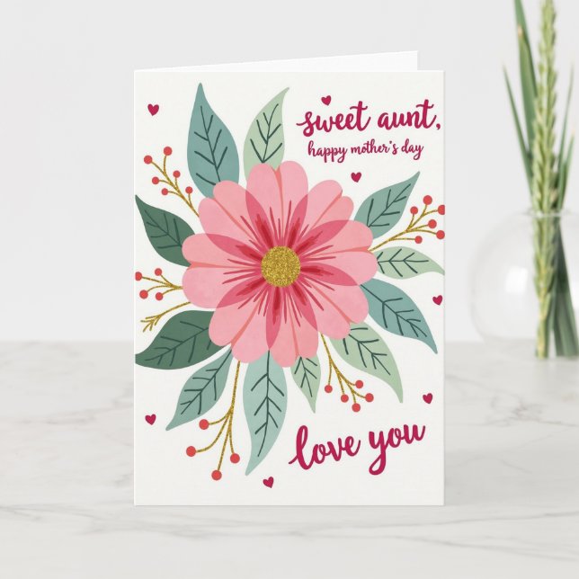 Rose Gold Mothers Day Card (Front)