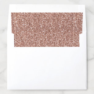 Rose Gold Muted Blush Pink Glitter Envelope Liner