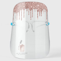 Rose Gold Nail Salon | Monogram Face Shield
