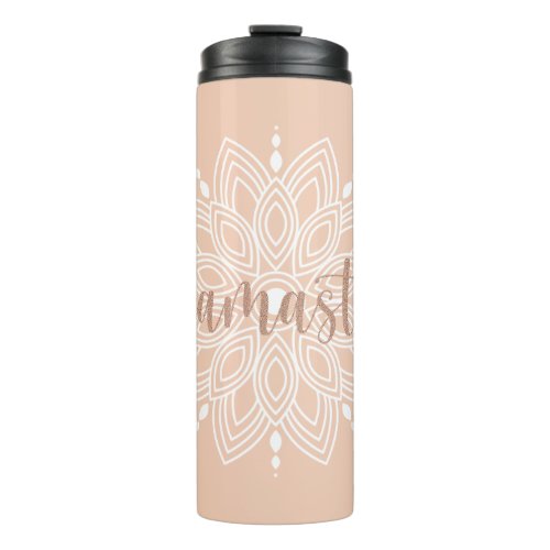 Rose Gold Namaste Mandala Thermal Tumbler