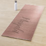 Rose Gold Name Monogram Yoga Mat