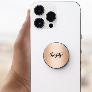 Rose gold name script elegant PopSocket