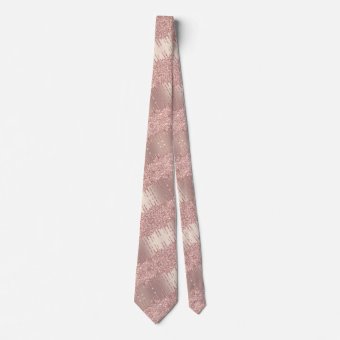 sparkly rose gold tie