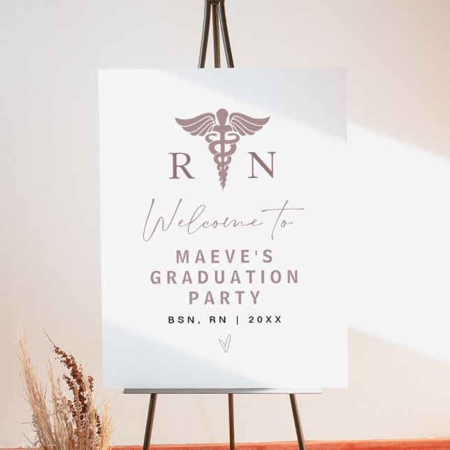 Rose Gold Nurse Graduation Welcome Foam Board (Creator Uploaded)