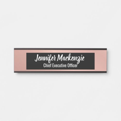 Rose Gold Office Door Sign