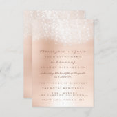 Rose Gold Ombre Glitter Formal Invitation Spark (Front/Back)