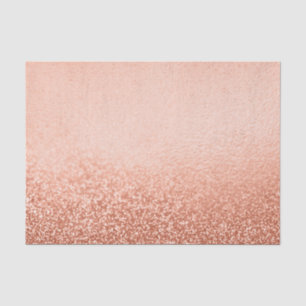 Rose Gold Ombre Glitter Metal look Stylish Tissue Paper
