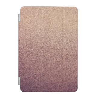Rose Gold Ombre Glitter Sand Look Pink iPad Mini Cover