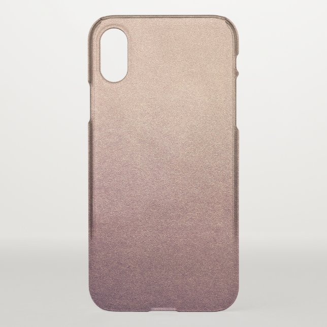 Rose Gold Ombre Glitter Sand Look Pink Uncommon iPhone Case (Back)