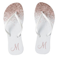 Rose Gold Ombre Glitter Sparkle Monogram