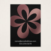 Rose Gold on Black Flower 1 Earring Holder Display (Back)