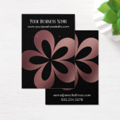 Rose Gold on Black Flower 1 Earring Holder Display (Desk)
